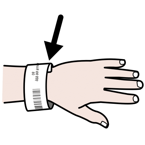 pulsera hospitalaria