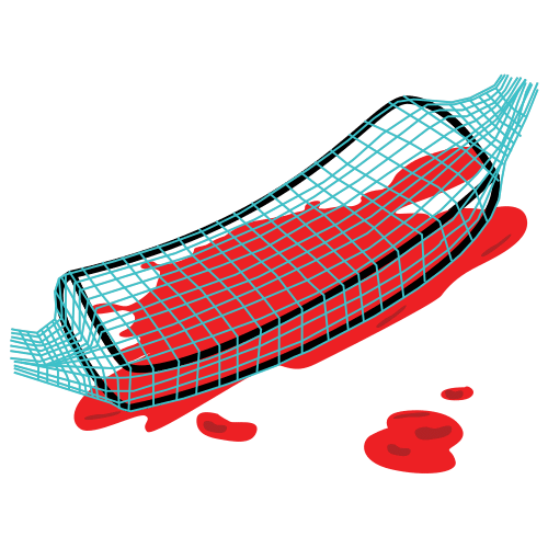 compresa higiénica manchada