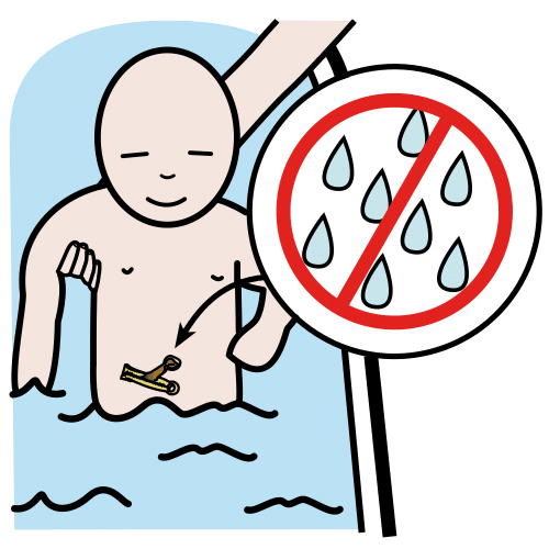 forbidden to wet umbilical cord