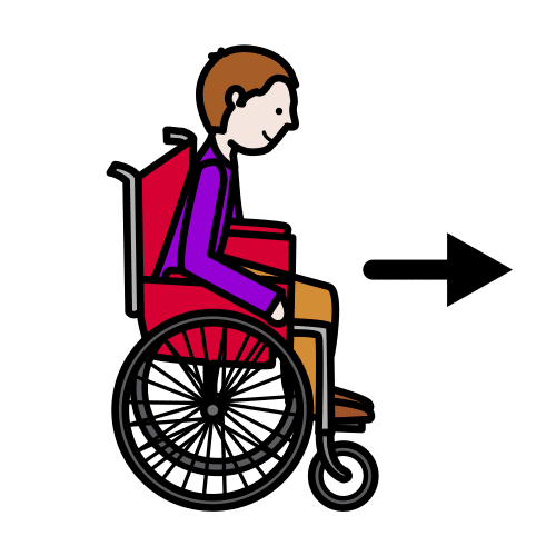 go in a wheelchair