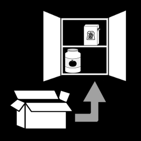 Boodschappen Wegzetten Kast