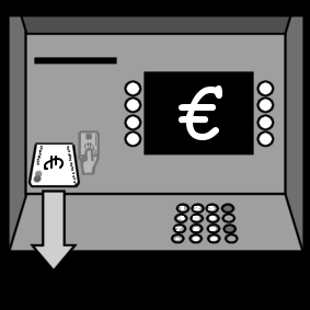 Geldautomaat Bankkaart Uit