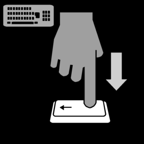 Toetsenbord Backspace Indrukken