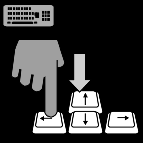 Toetsenbord Pijltje Links Indrukken