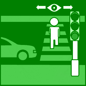 Verkeerslicht Groen Oversteken Kijken