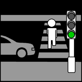 Verkeerslicht Groen Oversteken