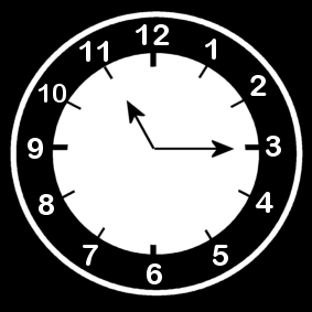 analog clock 11 15