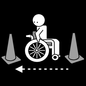 Wheelchair Backward Cones