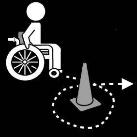 Wheelchair Around Cones