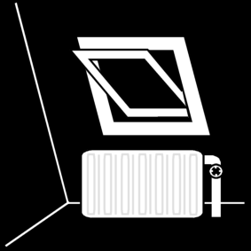 Verwarming Dakraam Open