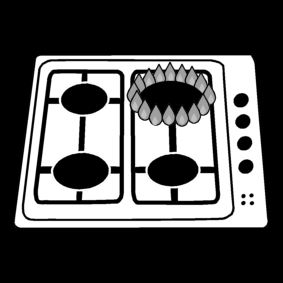 Kookplaat Gas Hoog