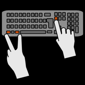 3 Orange Keyboard Keys