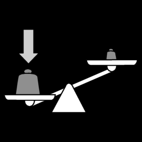 Weegschaal Balans Zwaarder