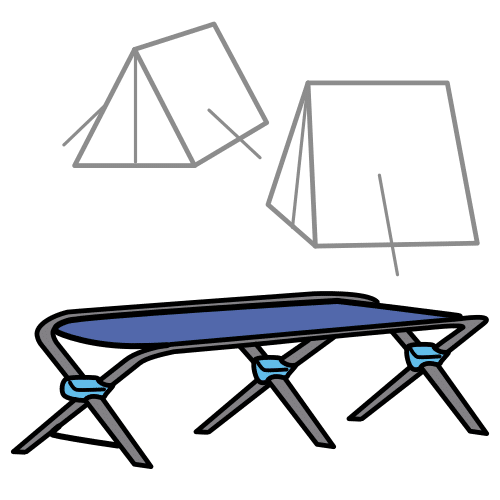 camping stretcher bed