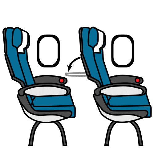 bajar la mesa del asiento delantero