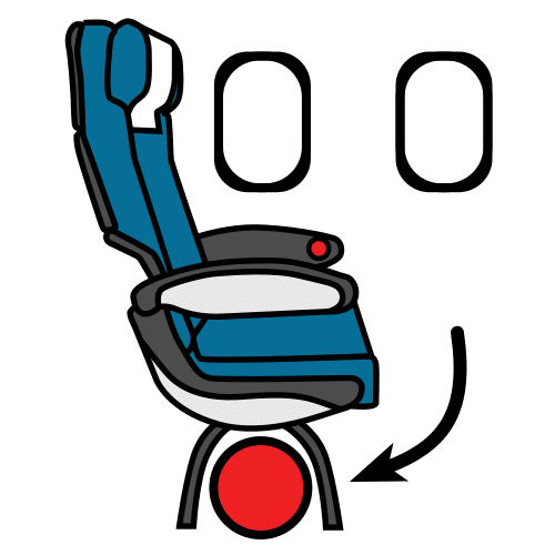 guardar debajo del asiento