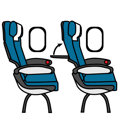 subir la mesa del asiento delantero