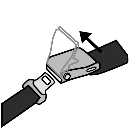 levantar la lengÃ¼eta del cinturÃ³n de seguridad