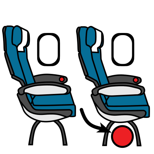 guardar debajo del asiento delantero