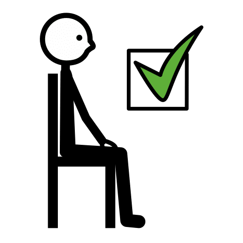 sentar correctamente