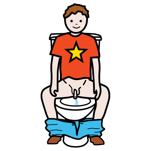 Pee Sitting In ARASAAC Global Symbols