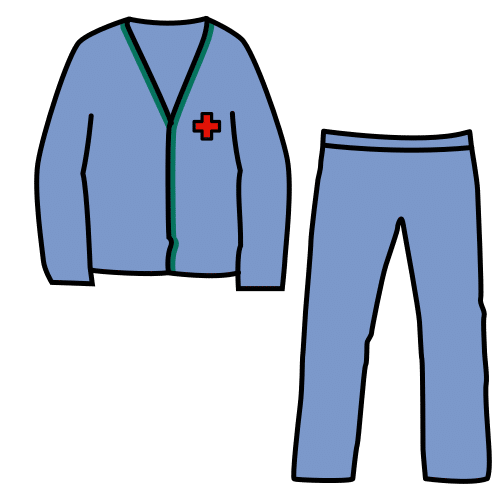 pijama hospitalario