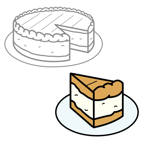 trozo de tarta
