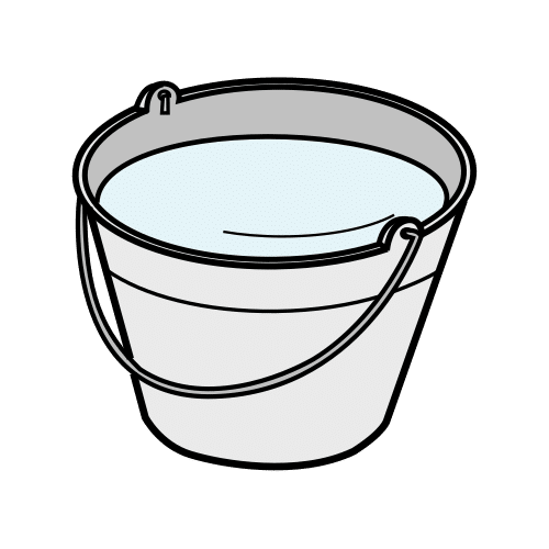 bucket with water