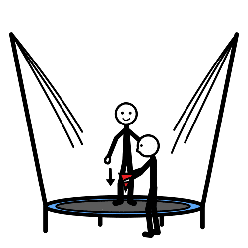 bounce on a trampoline