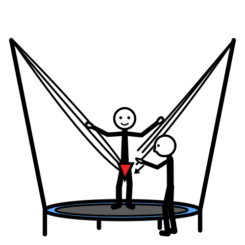 bounce on a trampoline