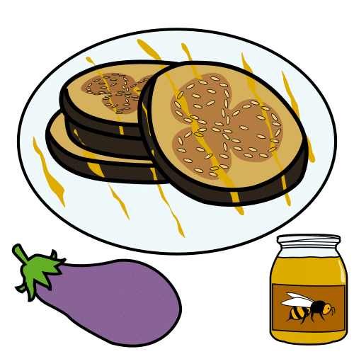 eggplants with honey