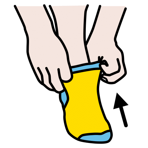 poner el calcetín