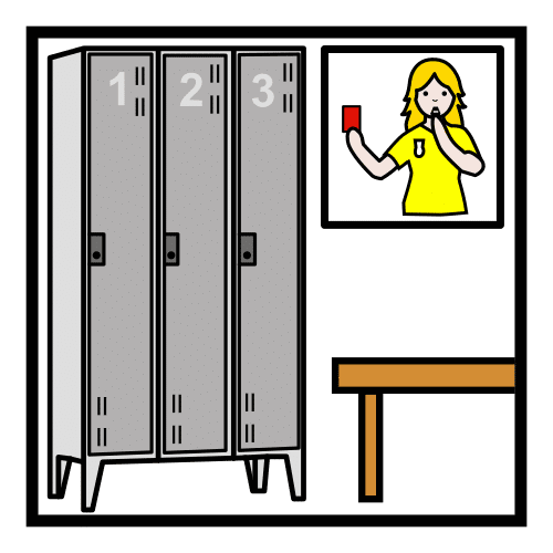 vestuario de la árbitra