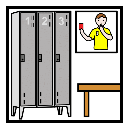 vestuario del árbitro