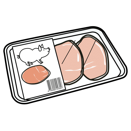 packaged pork meat