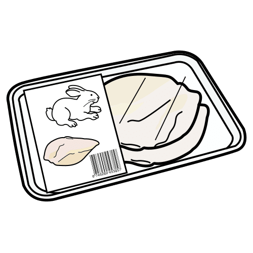 packaged rabbit meat