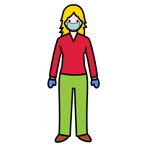 mujer con mascarilla