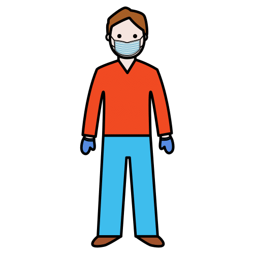 uomo con la mascherina