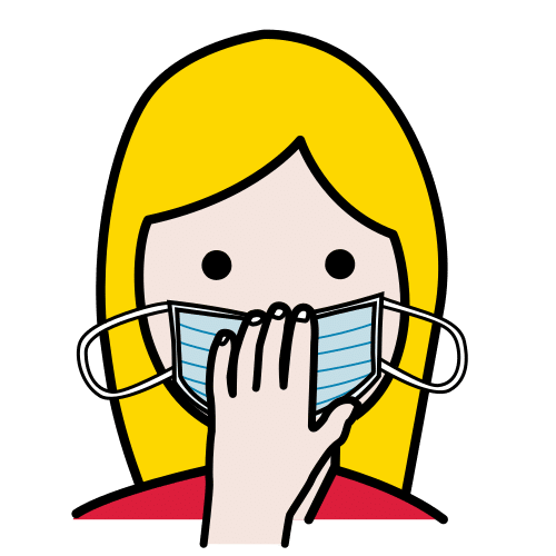 sujetar la mascarilla