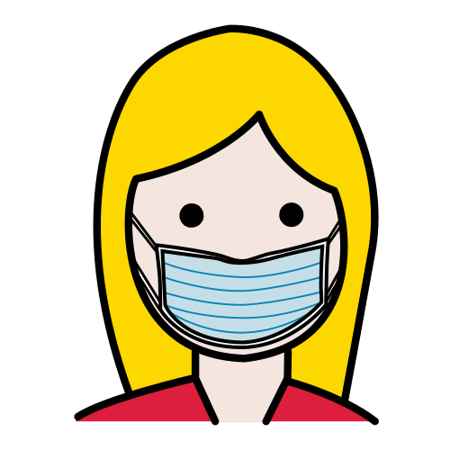 niña con mascarilla