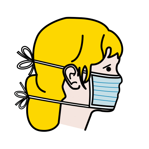 niña con mascarilla