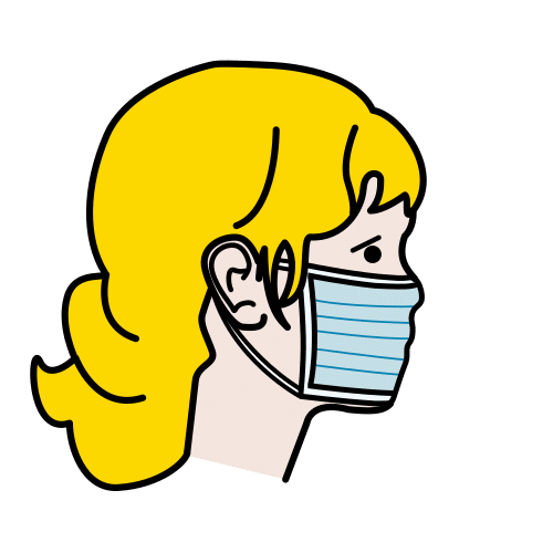 niña con mascarilla