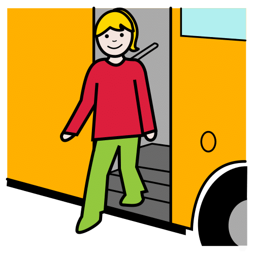 bajar del autobús