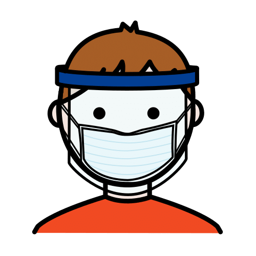 boy with face shield