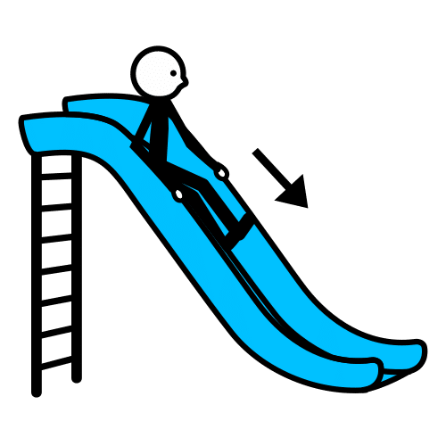 go down the slide