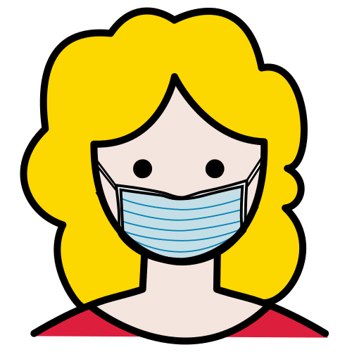 mujer con mascarilla