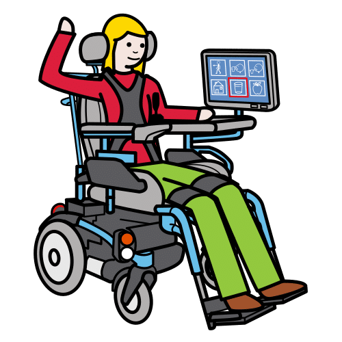 mujer con parálisis cerebral