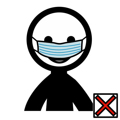 mascarilla mal colocada