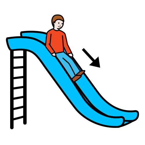 go down the slide