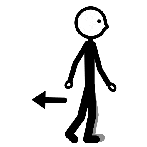 caminar hacia atrás